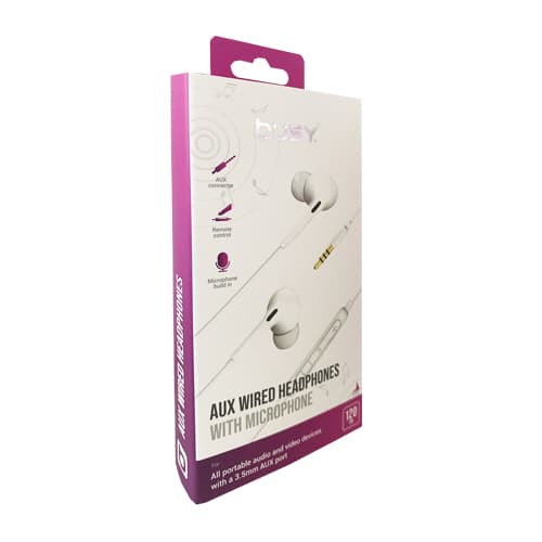Busy AUX Wired earbuds – 51041 - слика 1