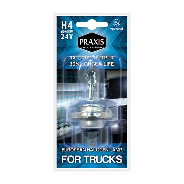 Халогена сијалица Praxis - H4, 60/55W, 24V 52401 - слика 1