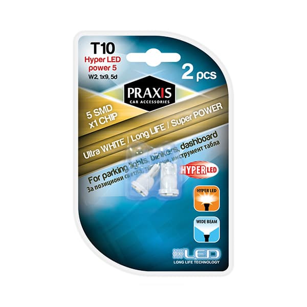 Сијалица Praxis - T10 5SMD/3528 White 54001 - слика 1
