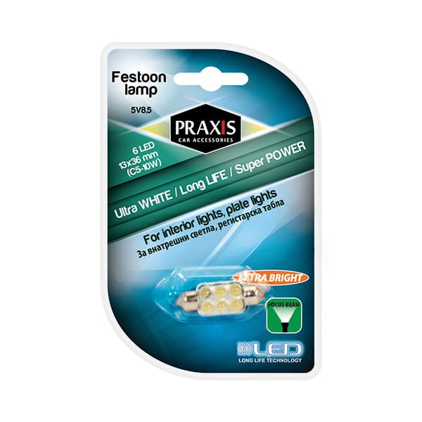 Сијалица Praxis - Т13X36-6LED White (54005) - слика 1