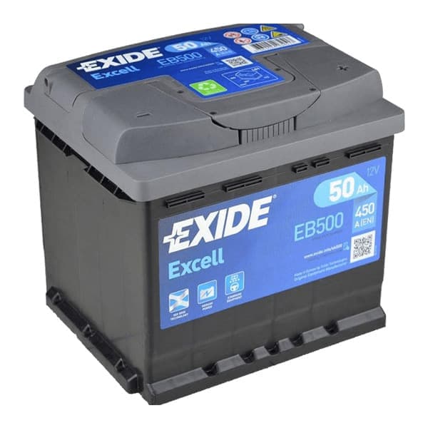 AKUMILATOR  EXIDE EB500  50 AH  R+ - слика 1