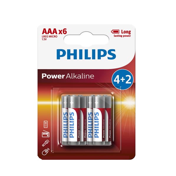 Phillips батерија LR03P6BP алкална ААА - слика 1