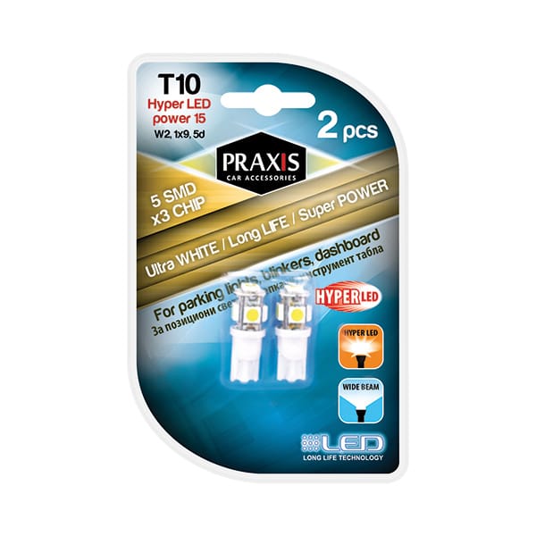 Сијалица Praxis - T10 5SMD/5050 White 54002